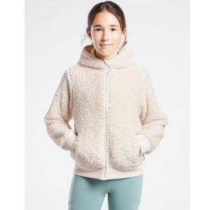 NWT - Athleta Girl So Snug Sherpa Jacket in Cream - XL
